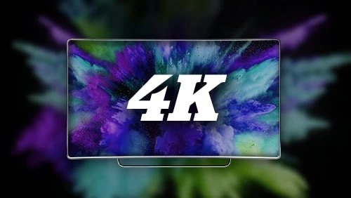 4K resolution visual on TV.